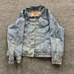 Levi's Denim Jacket Womens Size 3X Light Wash Cotton Blend Stretch Trucker